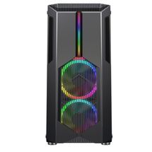 Gabinete ATX - Redragon Grindor Preto/Led RGB - GC-616 (2x Fans)