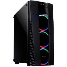 Gabinete ATX - Myamax - Gamer Eclipse RGB  - MCA-FC-EC09A/RGB - Preto - (c/ lateral vidro temperado)