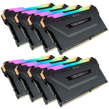 Memória DDR4 - 256GB (8x 32GB) / 3.000MHz Corsair VENGEANCE RGB PRO Black - CMW256GX4M8D3000C16