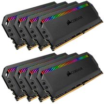 Memória DDR4 - 128GB (8x 16GB) / 3.200MHz Corsair DOMINATOR PLATINUM RGB Black - CMT128GX4M8C3200C16