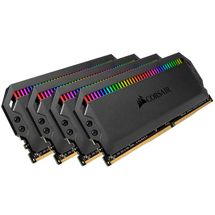 Memória DDR4 - 64GB (4x 16GB) / 3.466MHz Corsair DOMINATOR PLATINUM RGB Black - CMT64GX4M4C3466C16