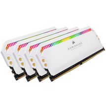 Memória DDR4 - 32GB (4x 8GB) / 4.000MHz Corsair DOMINATOR PLATINUM RGB White - CMT32GX4M4K4000C19W