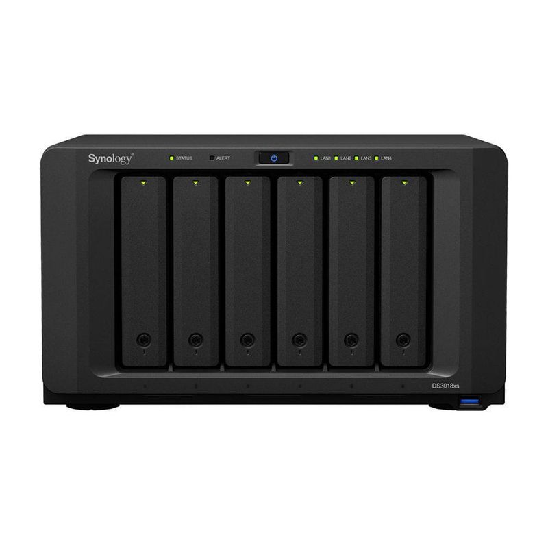 121669-2-NAS_Synology_Diskstation_6_baias_DS3018xs_Pentium_D1508_4GB_DDR4_4x_1GbE_LAN_1x_PCIe_x8_slot_sem_discos_121669