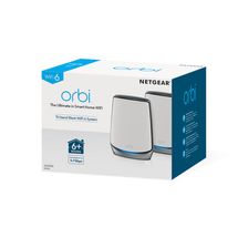 Roteador WiFi 6 NETGEAR RBK852 Orbi Mesh AX6000 - RBK852-100NAS  (Pack 2)