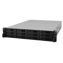 NAS Synology 12 baias SA3600 2U (Xeon D-1567, 16GB DDR4, 4x 1GbE LAN, 2x 10GbE LAN, 2x PCIe x8, 2x PSU, sem discos)