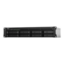 NAS Synology Rackstation 8 baias RS1221+ 2U (Ryzen V1500B, 4GB DDR4, 4x 1GbE LAN, 1x PCIe x8 slot, sem discos)