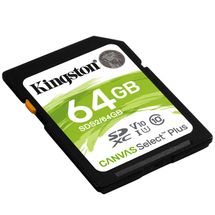 Cartão de Memória - 64GB - Kingston Canvas - Classe 10 - SDCS2/64GB