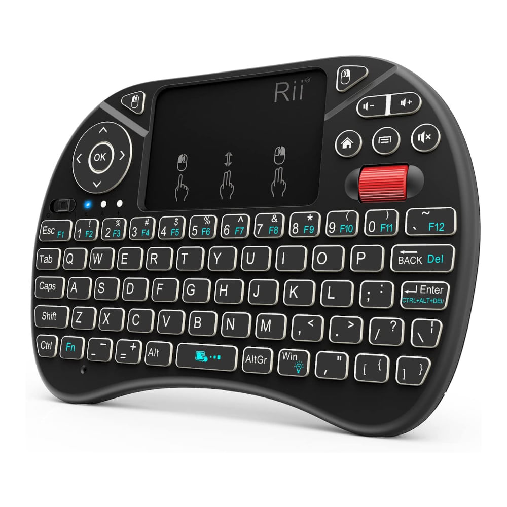 Versão retroiluminada) Rii RK707 3 em 1 Controlador de jogo