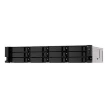 NAS QNAP 12 baias Rack TS-1253DU-RP-4G-US 2U (Celeron J4125, 4GB, 2x 2.5GbE LAN, 1x PCIe x2, 2x PSU, 1x HDMI, s/ HD)