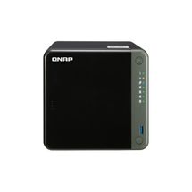 NAS QNAP 4 baias TS-453D-8G-US (Celeron J4125, 8GB DDR4, 2x 2.5GbE LAN, 1x PCIe x2, 2x USB 3.2, 1x HDMI 2.0, IR, s/ HD)