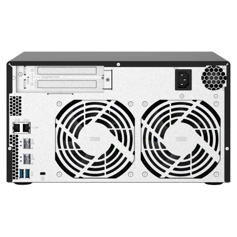 122344-4-NAS_QNAP_8_baias_TS_832PX_4G_US_Alpine_AL324_4GB_DDR4_2x_2_5GbE_LAN_2x_10GbE_SFP_1x_PCIe_x2_3x_USB_3_2_s_discos_122344