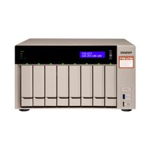NAS QNAP 8 baias TVS-873e-8G-US (AMD RX-421BD, 8GB DDR4, 2x M.2 SATA, 4x GbE LAN, 2x PCIe x4 slot, IR, HDMI, s/ discos)