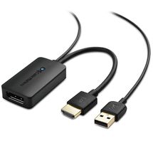 Cabo Adaptador de Vídeo  -  HDMI > Displayport  - Cable Matters 15cm - Preto - 103069-BLACK (Suporte 4k)