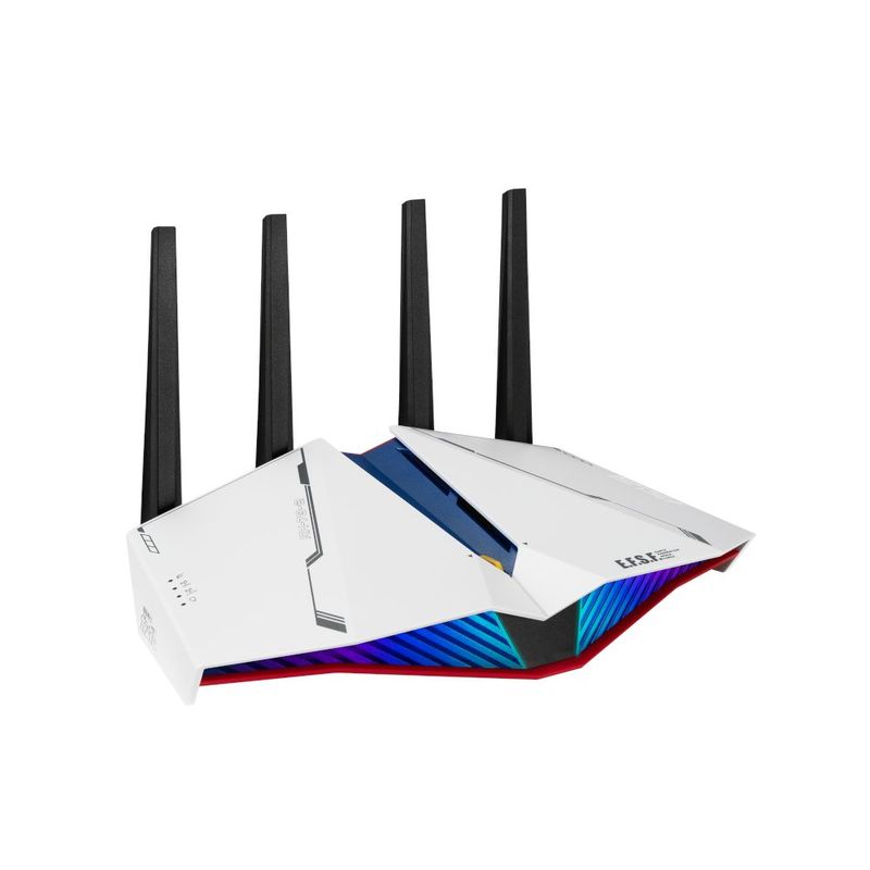 Roteador Wireless ASUS Wifi 6 AX5400 Gaming - RT-AX82U GUNDAM (Dual-Band, AiMesh, MU-MIMO, Aura RGB) - Waz Roteador Wireless ASUS Wifi 6 AX5400 Gaming - RT-AX82U GUNDAM (Dual-Band, AiMesh, MU-MIMO, Aura RGB) - Waz