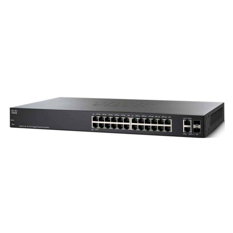122866-1-Switch_26_Portas_Gerenciavel_10_100_1000_2_SFP_CISCO_Smart_SG220_26_K9_BR_122866