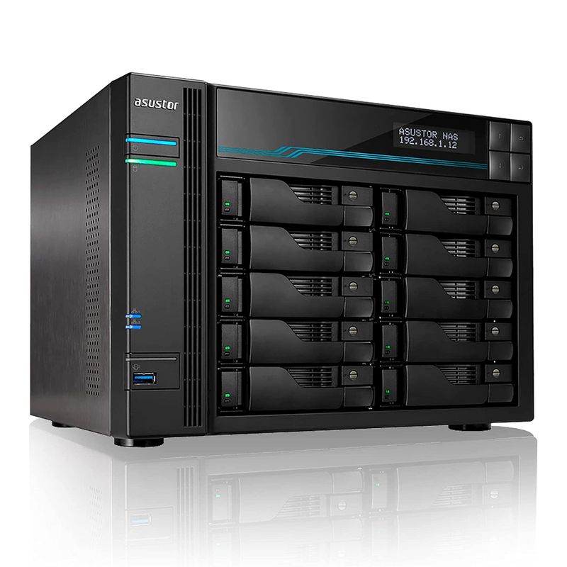 123096-3-NAS_Asustor_Lockerstor_10_Pro_10_baias_AS7110T_Xeon_E_2224_8GB_DDR4_4x_1GbE_LAN_2x_M_2_PCIe_sem_discos_123096