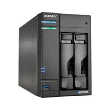 NAS Asustor Lockerstor 2 - 2 baias AS6602T (Celeron J4125, 4GB DDR4, 2x 2.5GbE LAN, 2x SATA3, 2x M.2 PCIe, sem discos)