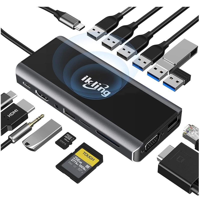 123091-1-Hub_USB_C_15_em_1_3xUSB_3.0_4xUSB20_1xUSB_C_1xHDMI_4K_2xLeitor_de_Cartao_1xRede_1xVGA_1x35mm_Ikling_FX1940_123091