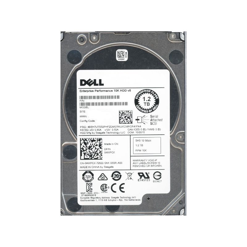 Dell 1.2TB 10K SAS 12Gb/s 2.5in Enterprise HDD - ST1200MM0088 (Refurbished, A+ Grade)
