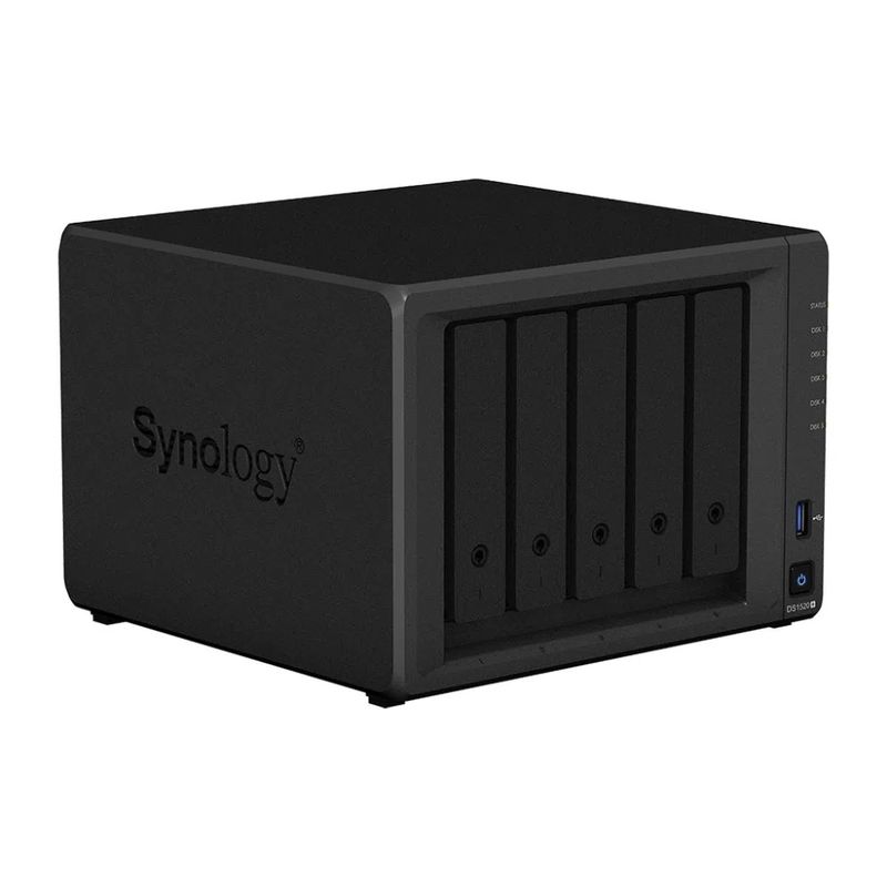 123698-3-NAS_Synology_Diskstation_5_baias_DS1520_60TB_Celeron_J4125_8GB_DDR4_2x_M2_nVME_4x_1GbE_LAN_c_discos_123698