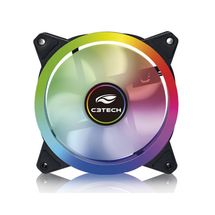 Cooler Gabinete - 12cm - C3 Tech - F7-L140M - (LED Multi Cores, Preto)
