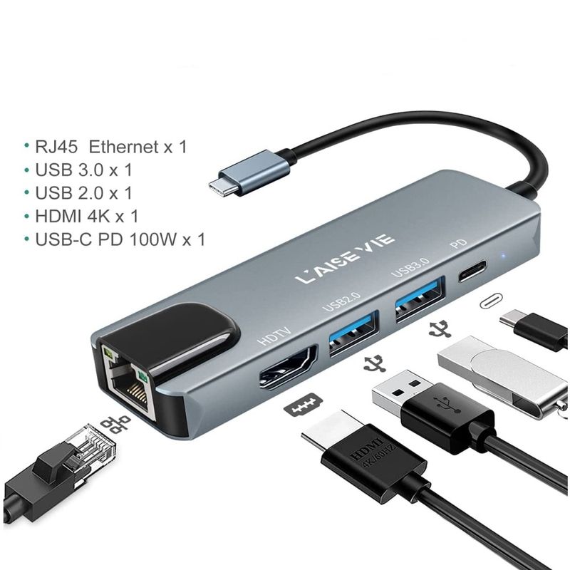 124698-2-Hub_USB_C_30_5_em_1_1x_USB_20_1x_30_1x_HDMI_1x_RJ_45_Ethernet_100Mbps_1x_USB_C_100W_Laisevie_B09963DQ6Q_124698