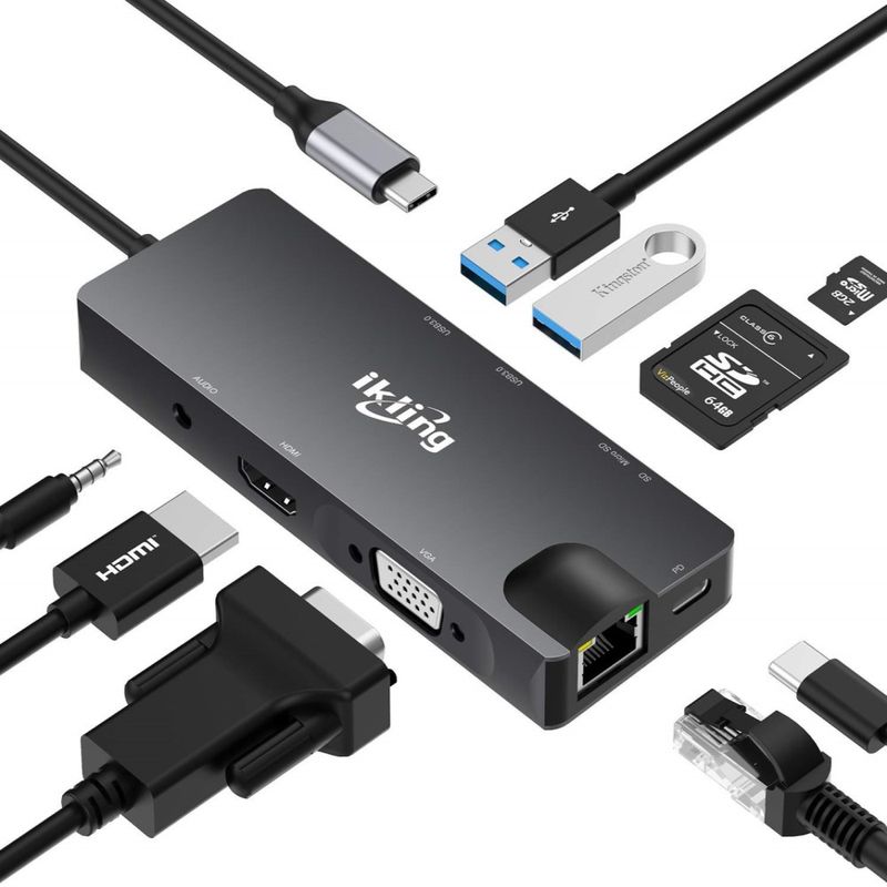 124696-1-Hub_USB_C_9_em_1_2x_USB_30_1x_USB_C_100W_1x_HDMI_4K_2x_SD_TF_1x_Ethernet_Gigabit_1x_VGA_1x_P2_Ikling_FX_1818_124696