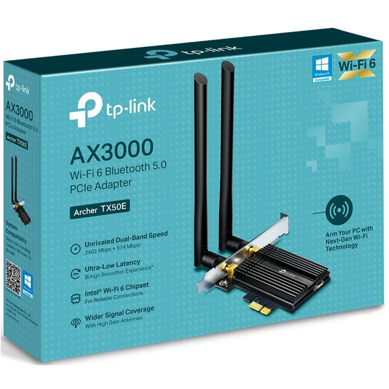 124774-2-Placa_de_Rede_Wireless_TP_Link_Wifi_6_AX3000_Archer_TX50E_124774