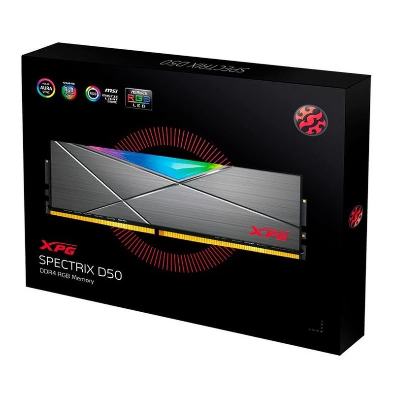 125079-3-Memoria_DDR4_32GB_1x_23GB_3200MHz_XPG_Spectrix_D50_RGB_AX4U320032G16A_ST50_125079
