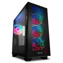 Gabinete Gamer E-ATX - Sharkoon Elite RGB (c/ vidro temperado) CA300H (4X fans 120mm) Preto