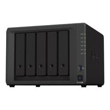 NAS Synology Diskstation 5 baias DS1522+ (AMD Ryzen R1600, 8GB DDR4, 2x M.2 nVME, 4x 1GbE LAN, sem discos)