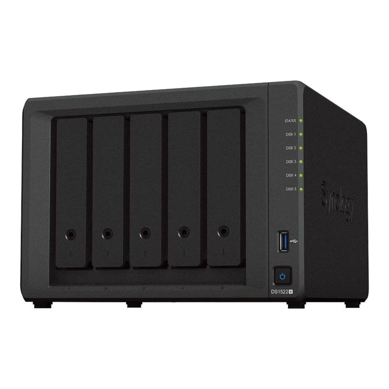 125640-1-NAS_Synology_Diskstation_5_baias_DS1522_AMD_Ryzen_R1600_8GB_DDR4_2x_M_2_nVME_4x_1GbE_LAN_sem_discos_125640