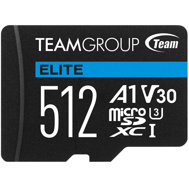 125927-1-Cartao_de_memoria_microSDXC_512GB_TeamGroup_Elite_UHS_I_U3_A1_V30_4K_c_Adaptador_TEAUSDX512GIV30A103_125927