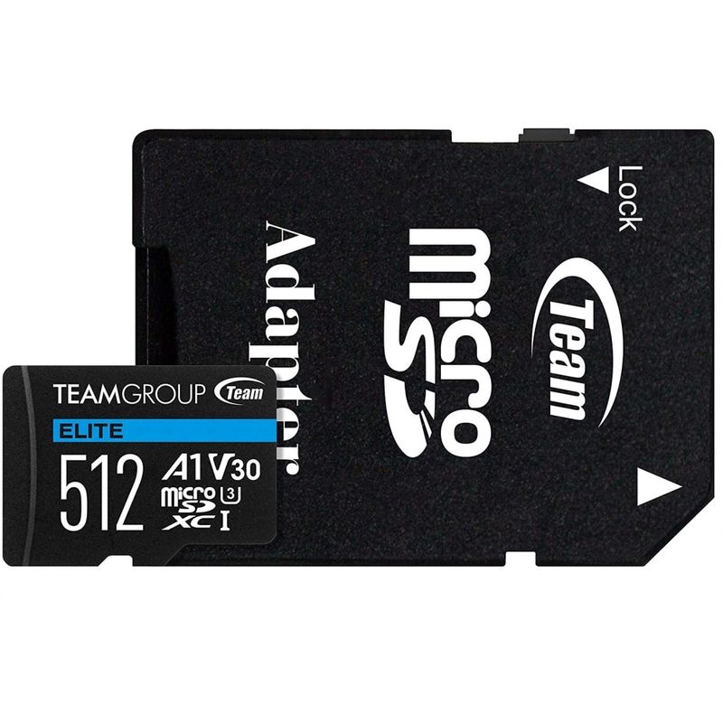 125927-2-Cartao_de_memoria_microSDXC_512GB_TeamGroup_Elite_UHS_I_U3_A1_V30_4K_c_Adaptador_TEAUSDX512GIV30A103_125927