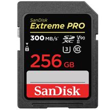 Cartão de memória SDXC 256GB Sandisk Extreme PRO (300MB/s, UHS-II, U3, C10, V90) - SDSDXDK-256G-GN4IN
