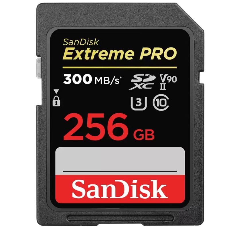 126526-1-Cartao_de_memoria_SDXC_256GB_Sandisk_Extreme_PRO_300MBs_UHSII_U3_C10_V90_SDSDXDK_256G_GN4IN_126526
