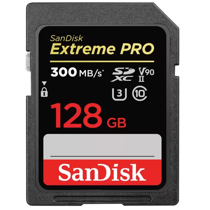 126527-1-Cartao_de_memoria_SDXC_128GB_Sandisk_Extreme_PRO_300MBs_UHSII_U3_C10_V90_SDSDXDK_128G_GN4IN_126527