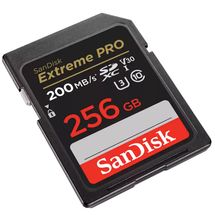 Cartão de memória SDXC 256GB Sandisk Extreme PRO (200MB/s, UHS-I, U3, C10, V30) - SDSDXXD-256G-GN4IN