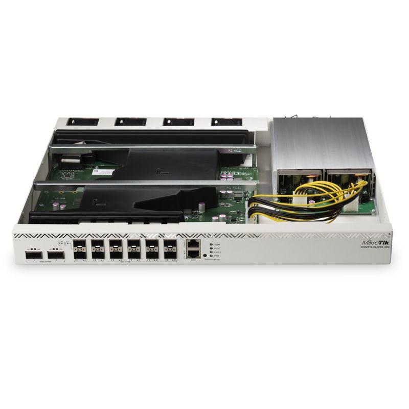 Roteador Mikrotik CCR2216-1G-12XS-2XQ (12x SFP28 25G, 2x Roteador Mikrotik CCR2216-1G-12XS-2XQ (12x SFP28 25G, 2x