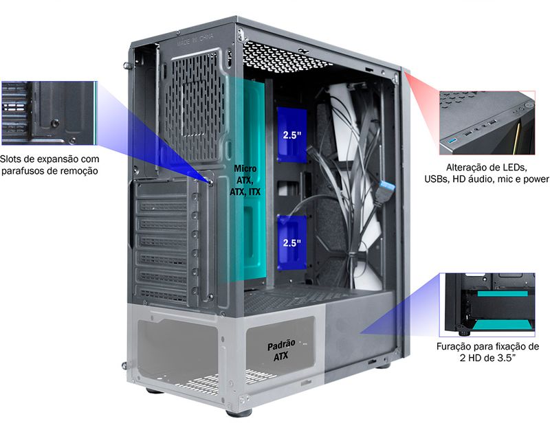 122088-4-PC_Gamer_Computador_WAZ_WazPC_GameOn_Flex_3_A10_Core_i3_10th_Gen_H410M_SSD_256GB_8GB_DDR4_Fonte_600W_Real_122088