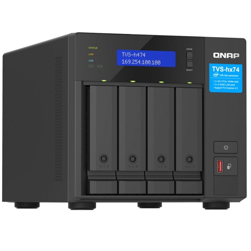 127237-2-NAS_QNAP_4_baias_TVS_h474_PT_8G_US_Intel_Pentium_Gold_2_core_CPU_8GB_DDR4_Memory_25GbE_Networking_and_PCIe_Gen4_127237