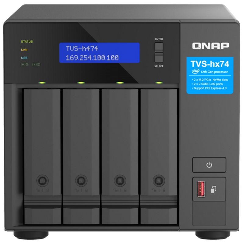 127237-5-NAS_QNAP_4_baias_TVS_h474_PT_8G_US_Intel_Pentium_Gold_2_core_CPU_8GB_DDR4_Memory_25GbE_Networking_and_PCIe_Gen4_127237