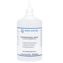 Álcool Isopropílico - 500ml - Implastec (c/ bico dosador)