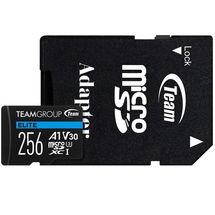 Cartão de memória microSDXC 256GB TeamGroup Elite (UHS-I, U3, A1, V30 c/ Adaptador) - TEAUSDX256GIV30A103