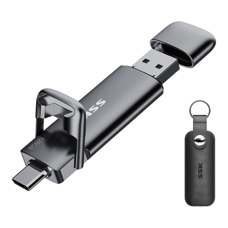 127430-1-Pendrive_Flash_128GB_SSK_SD301_USB_C_500_MBs_Metal_127430