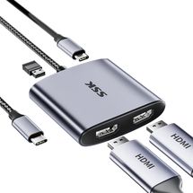 Hub USB-C SSK - 2 HDMI (4K/60Hz), PD 3.0 - SC302