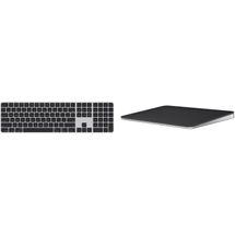 Kit teclado Apple Magic com sensor Touch ID e Magic Trackpad (Preto)