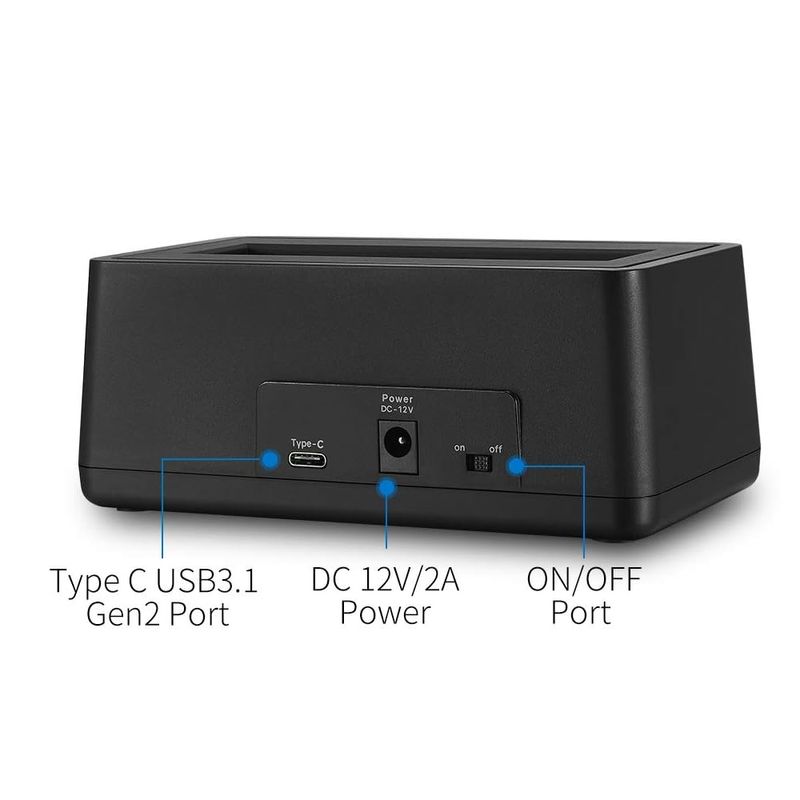 128174-2-Doca_USB_Tipo_C_2_5_3_5_pol_SSK_DK105_Uma_baia_ate_16TB_6Gbps_128174