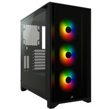 Gabinete - Corsair  iCUE 4000X RGB - Preto - CC-9011204-WW