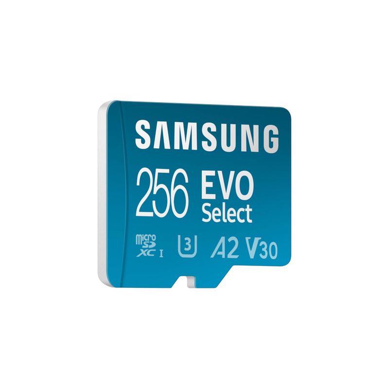 129911-3-Cartao_de_memoria_microSDXC_256GB_Samsung_EVO_Select_Ate_160_MBs_UHS_I_U3_A2_V10_c_Adaptador_MB_ME256SAAM_129911